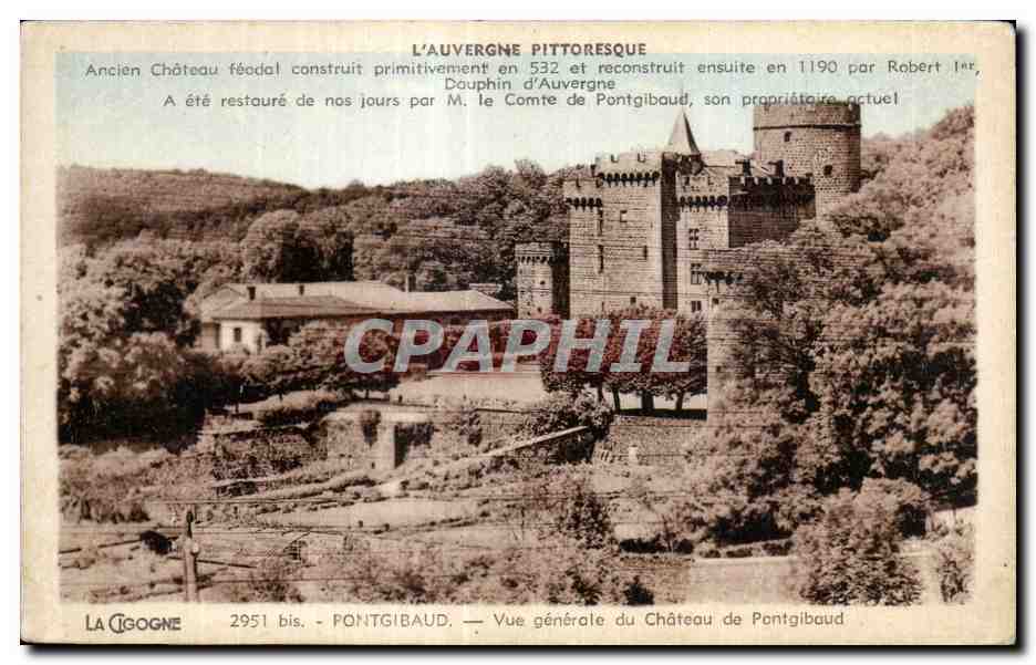 Château de Pontgibaud — Vue générale — La Cigogne, 2951 bis