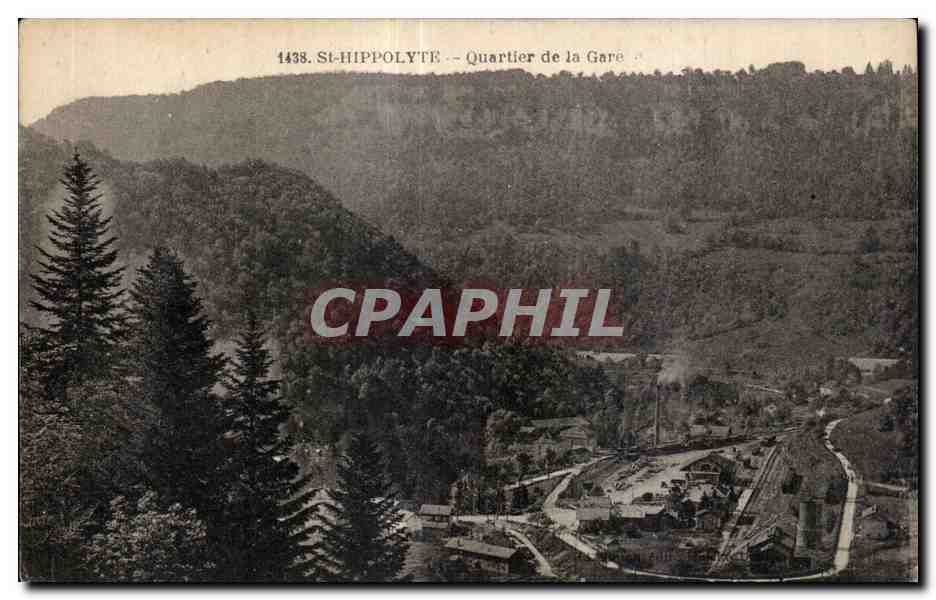 CPA St Hippolyte Quartier de la Gare
