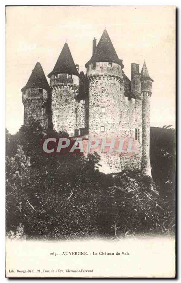 AUVERGNE - Le Château de Vals — Lib. Bougè-Béal, 21, Rue de l'Écu, Clermont-Ferrand