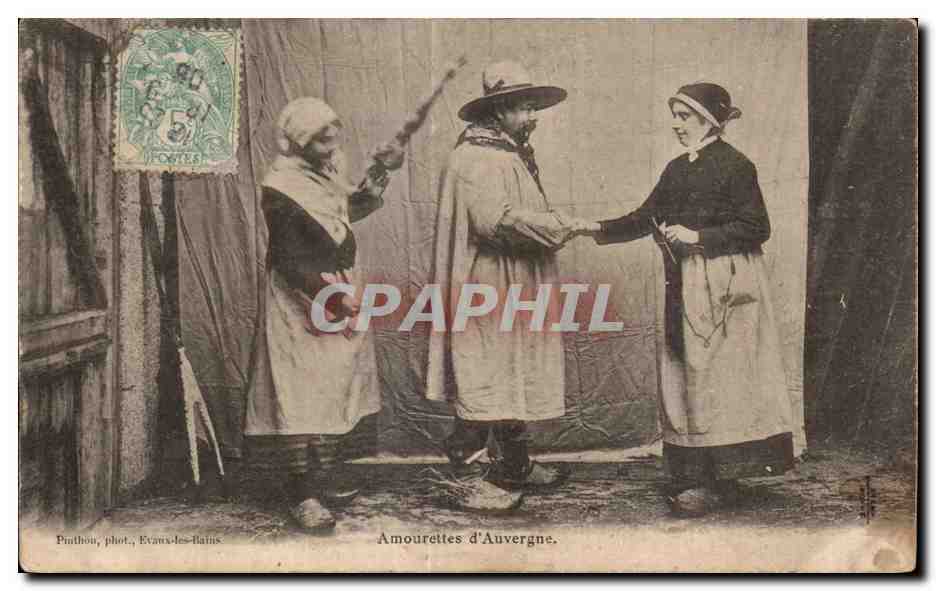 Amourettes d'Auvergne — scène de vie — Pinthou, phot., Évans-les-Bains