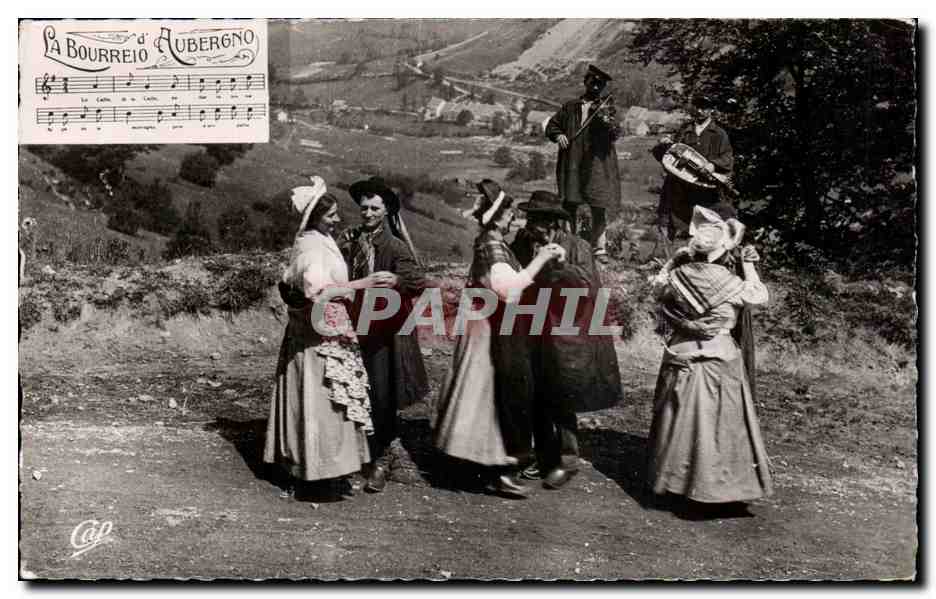 Fête folklorique à Aubergno — La Bourrèio — éditeur Calp