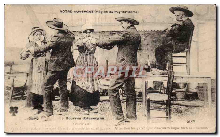 La Bourrée d'Auvergne — (Vichy-Vin) — CPAPHIL n° 6199