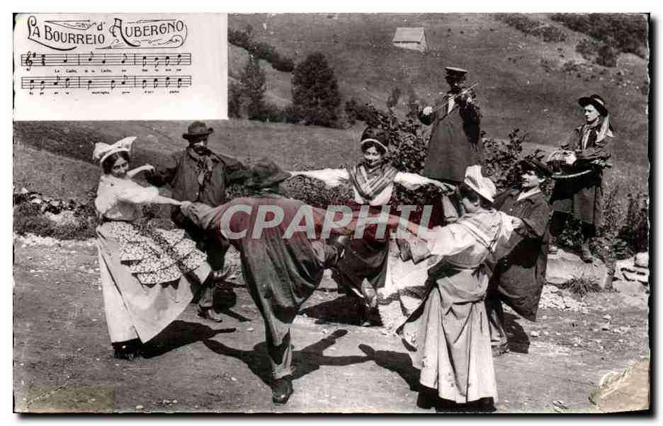 Danse folklorique à Aubergno — La Bourrèrio — éditeur non identifié