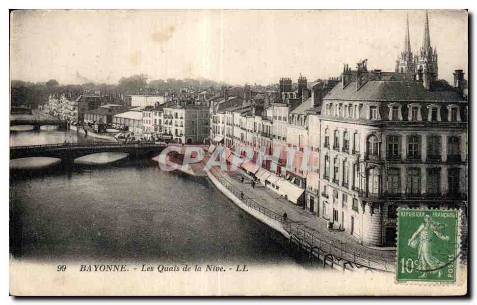 CPA Bayonne les quais de la nive