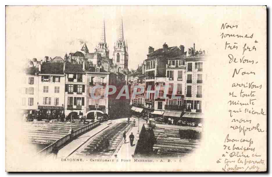 CPA Bayonne Cathedrale   Pont Marengo 