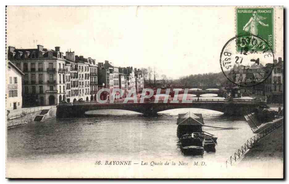 Bayonne — Les Quais de la Nive — M.D. — Bayonne Graphil