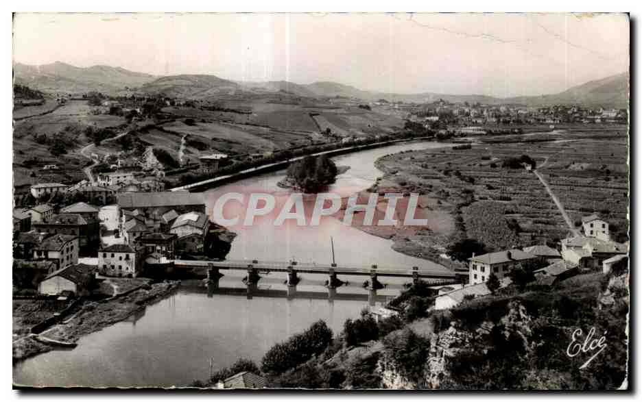 Elcè — vue aérienne du pont sur le fleuve — CPAPHIL