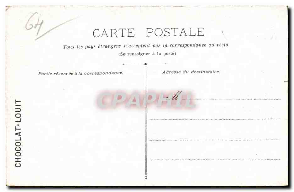 Cambo-la-Montagne des Dames et le Pov — vue panoramique — Édité pour le Chocolat-Louit, n°29 — Reverso
