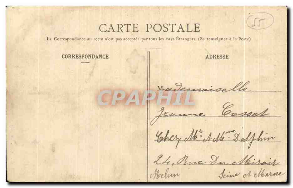 CPA Commercy Chateau Vue deriere libraire Commercy Photo Bachelard — Rückseite