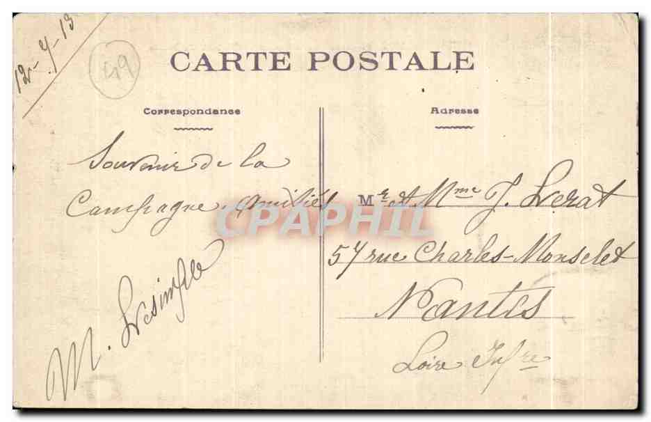 CPA Champtoceaux (m et L) La Loire et la Vallee de la Cocheline — Back