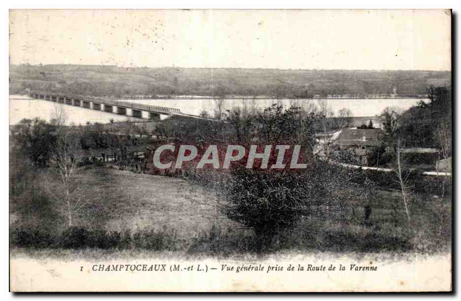 CPA Champtoceaux (M et L) Vue generale prise de la Route de la Varenne