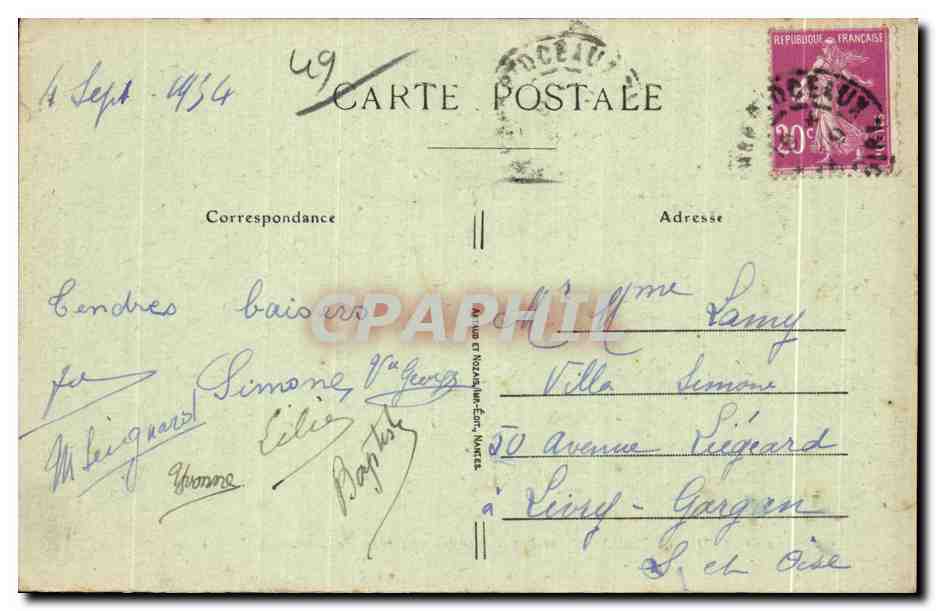 CPA Champtoceaux (M et L) Vue generale prise de la Route de la Varenne — Back