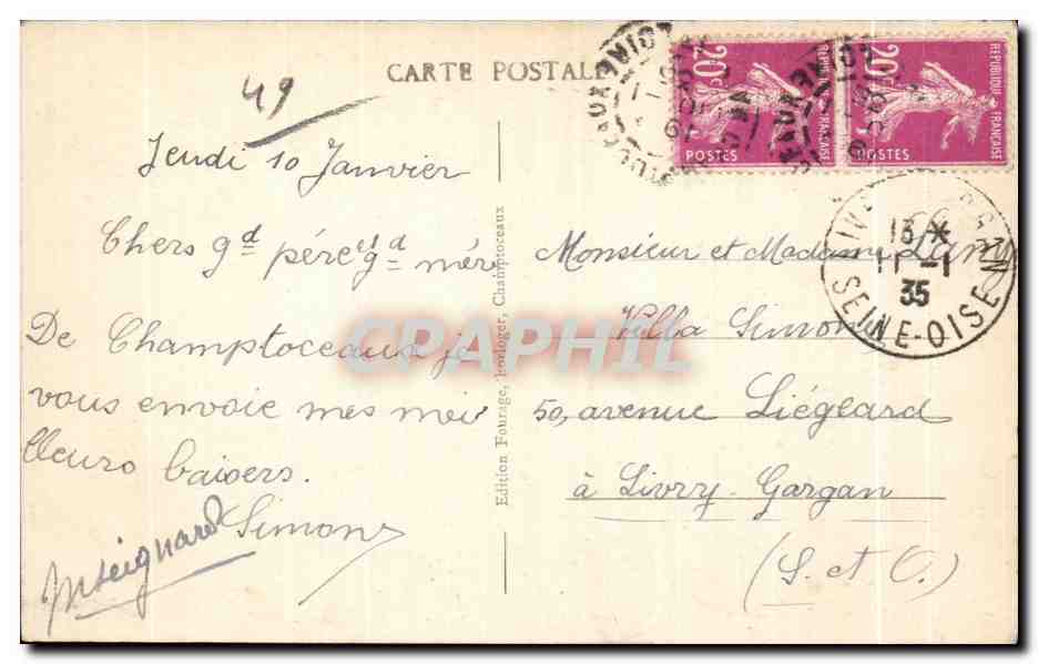 CPA Champtoceaux (M et L) Le Pont sur la Loire — Back