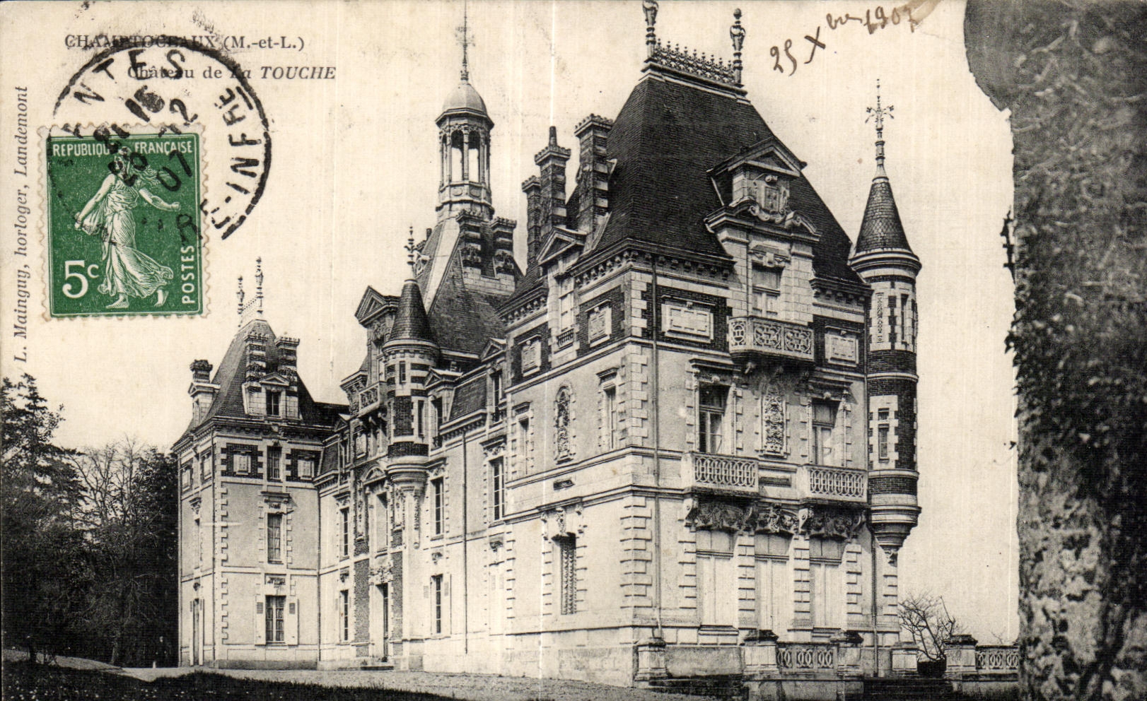 CPA Champtoceaux (M et L) Chateau de Au Touche L Malngug horloger Landemont