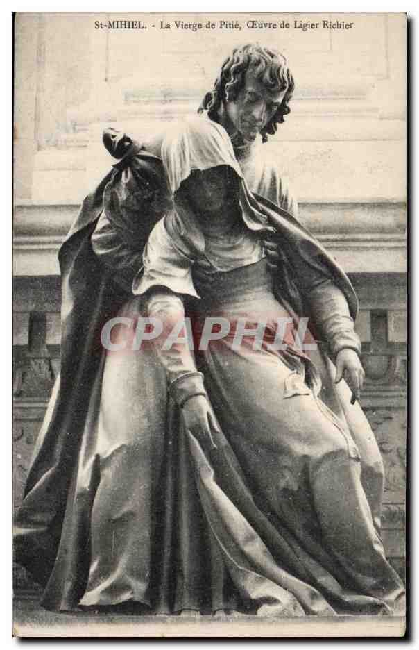 CPA St Mihiel La Vierge de Pitie Oeuvre de Ligier Richier