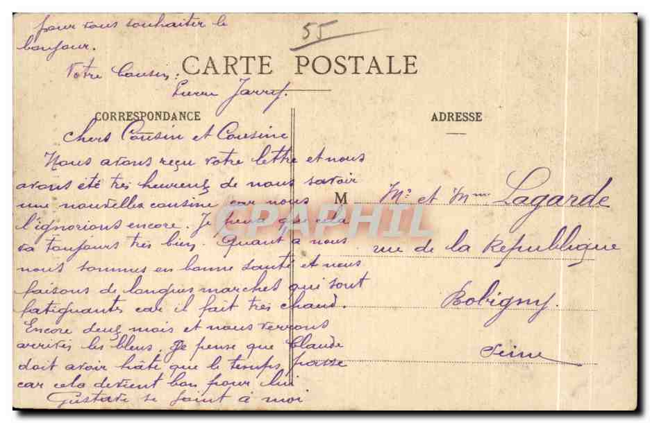 Saint-Mihiel — La Statue de Ligier Richier — Éditeur : Calamé, n° 55 — Reverso