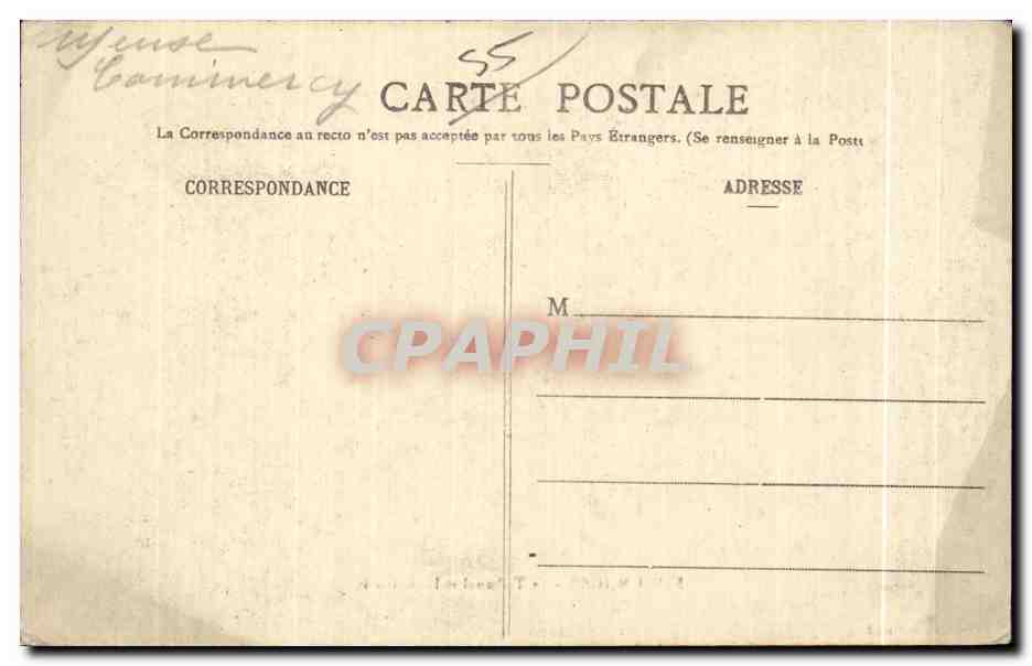 Saint-Mihiel - Le Tribunal et la Division — Colin, édit., St-Mihiel — Verso