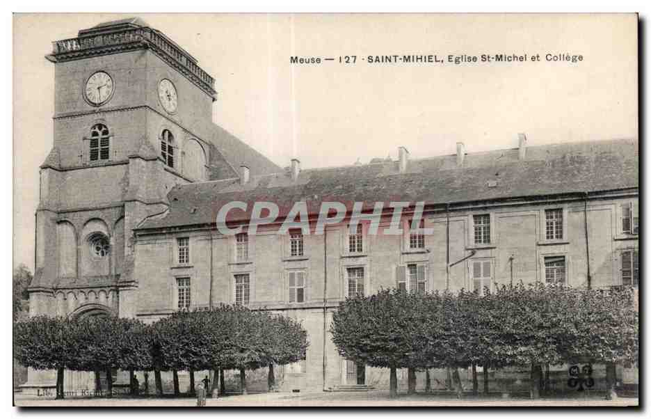 CPA Meuse Saint Mihiel Eglise St Michel et College