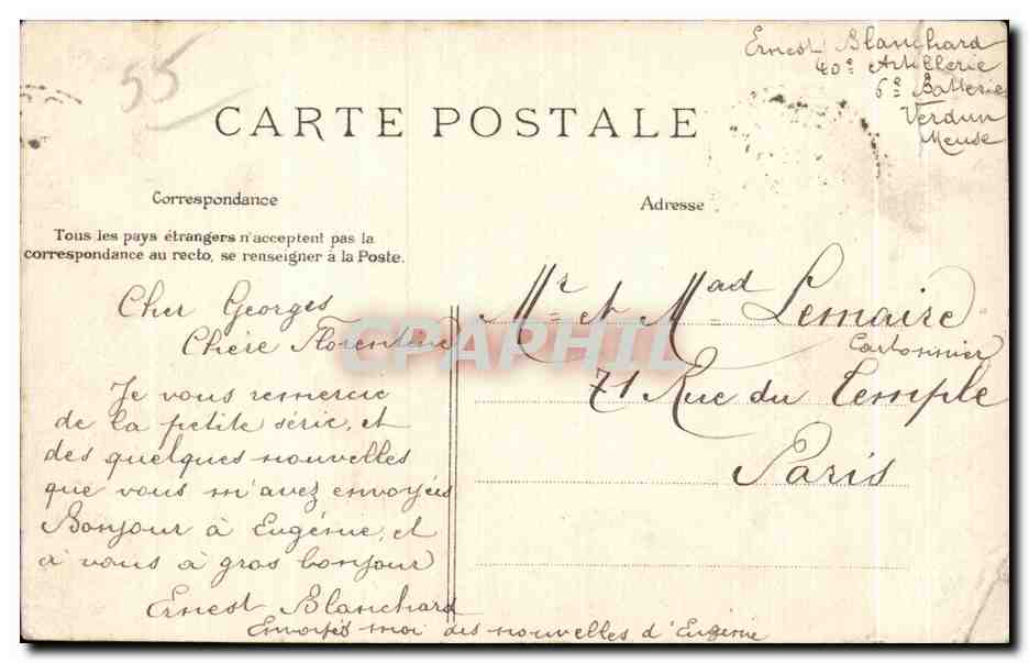 CPA Verdun Vue generale — Rückseite