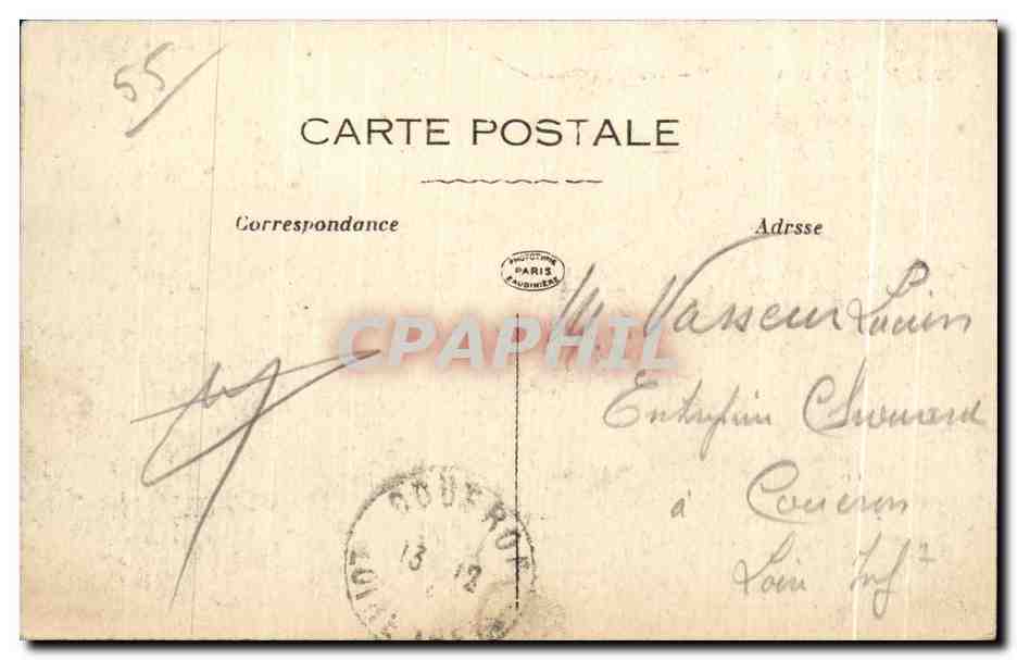 Bataille de VERDUN — Vestiges du Village de Bras — Éditeur : Paris Faubourg — Rückseite