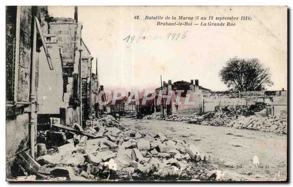 CPA Bataille de la Marne Brabant le Roi La Grande Rue
