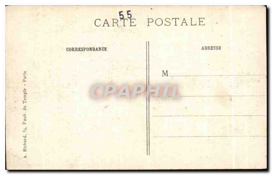 Beauzée (Meuse) — Aspect de l'Église bombardée par les Allemands — Vivé Paris n° 56 A.R. — Verso