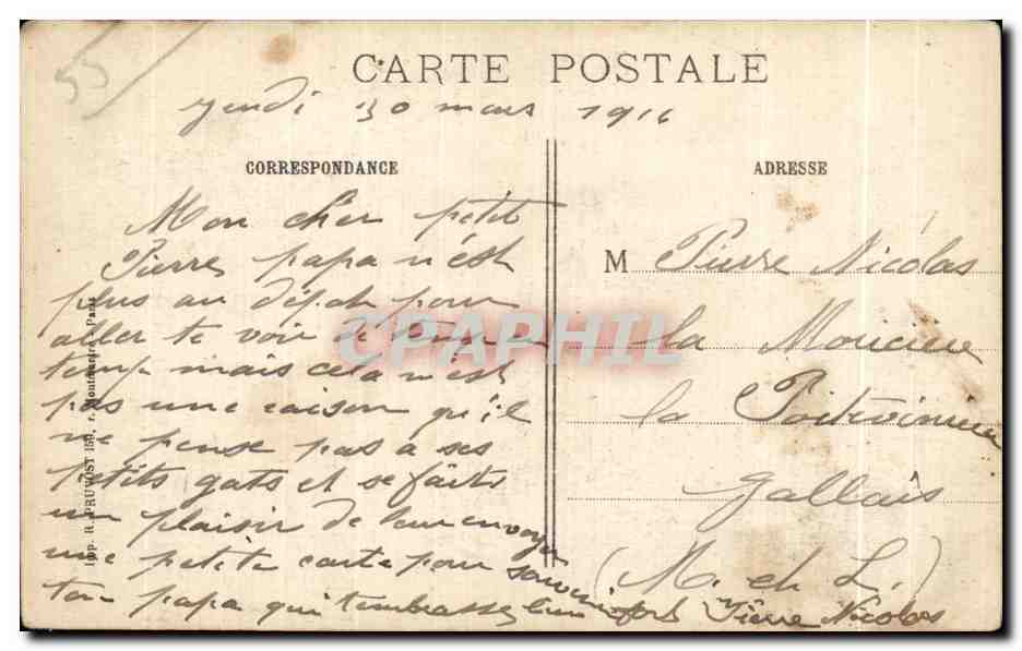CPA La Grande Guerre Vise Paris Sampigny (Meuse) Camp des Romains et Corne du Bois D Ailly — Back