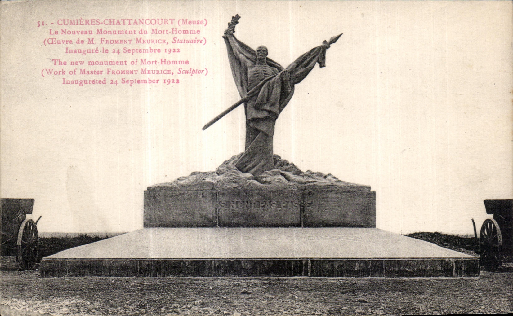 CPA Cumieres Chattancourt (Meuse) Le Nouveau Monument du Mort Homme Militaria