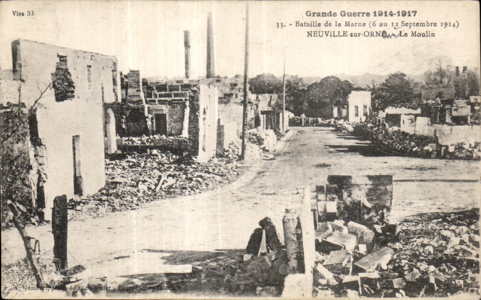 Neuville-sur-Orrne — Le Monlin — Bataille de la Marne (6 au 12 Septembre 1914)