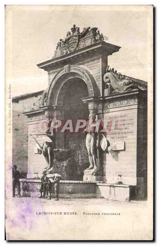 Lacroix-sur-Meuse — Fontaine principale — Lib. E. Collot, Bar-le-Duc