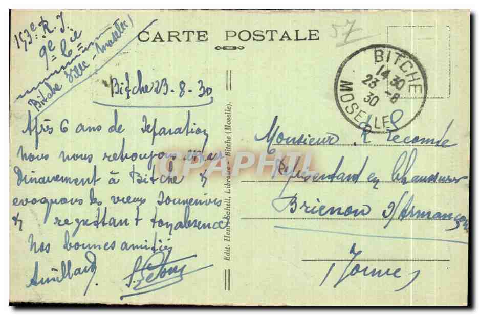 CPA Bitch Camp (Moselle) Vue generale Militaria — Rückseite