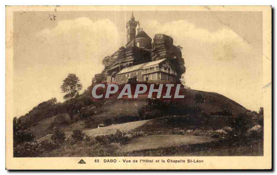 Dabo - Vue de l'Hôtel et la Chapelle St-Léon — éditeur C. P. A. n°65