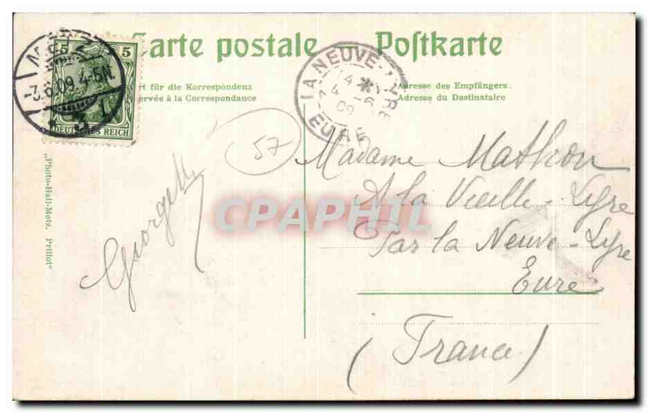 CPA Metz Vue prise du moyen pont — Rückseite