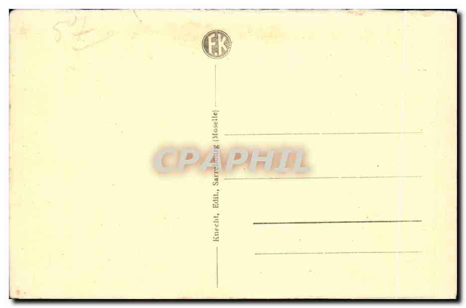 Vallee de la Zorn - Au fond les Ruines du Chateau de Lutzelbourg - CPA  — Rückseite