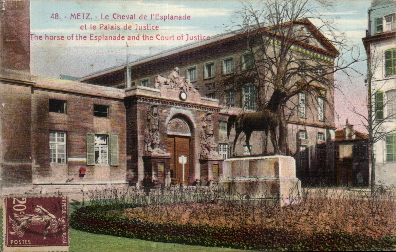 Metz - Le Cheval de l Esplanade - Palais de Justice - CPA 