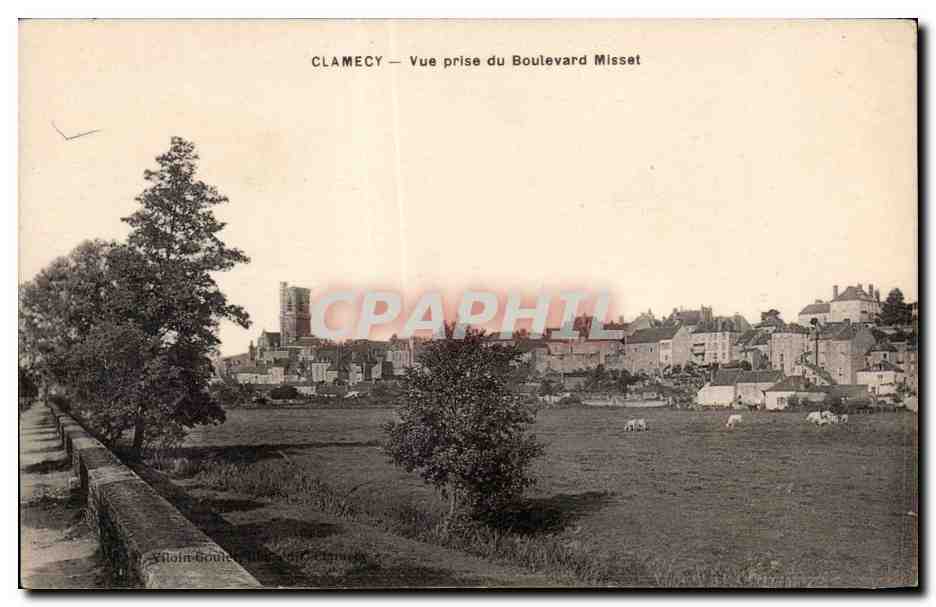Clamecy - Vue prise du Boulevard Misset - CPA 