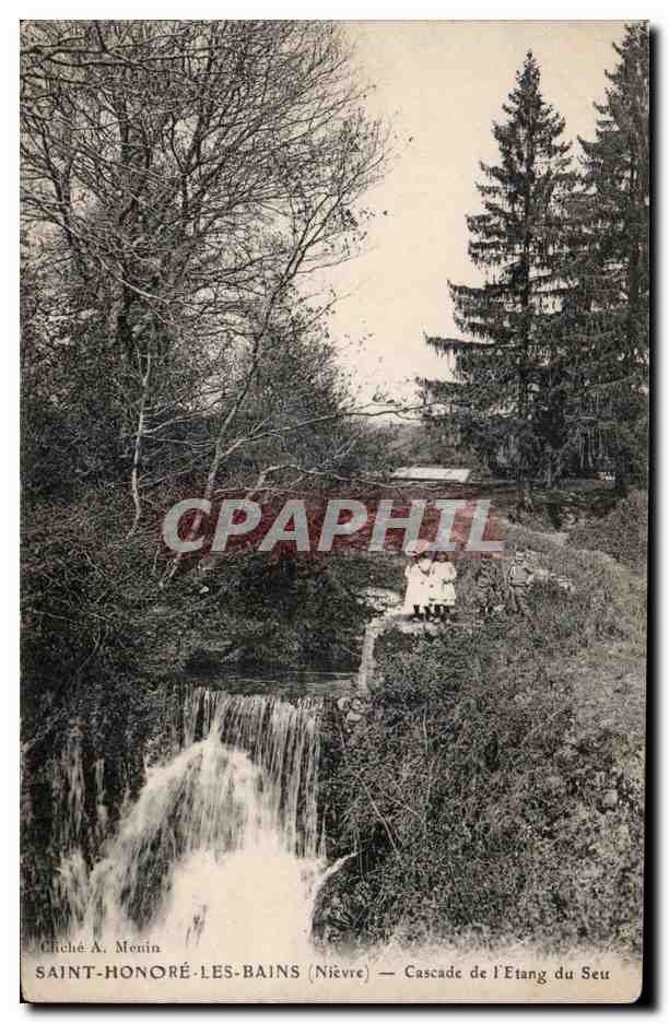 CPA Nievre St Honore Les Bains Cascade de I Etang du Seu