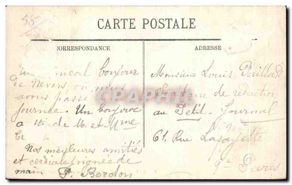 Nevers - Vue Panoramique - CPA  — Rückseite