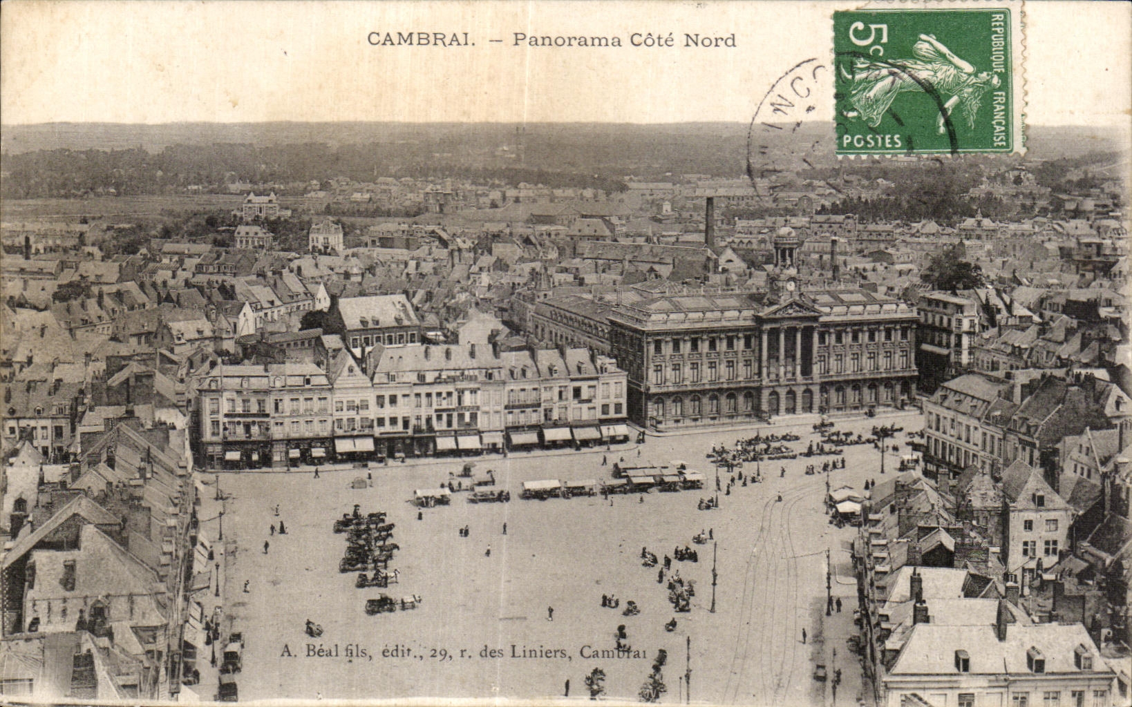 CPA Cambrai Panorama Cote Nord A Beal 