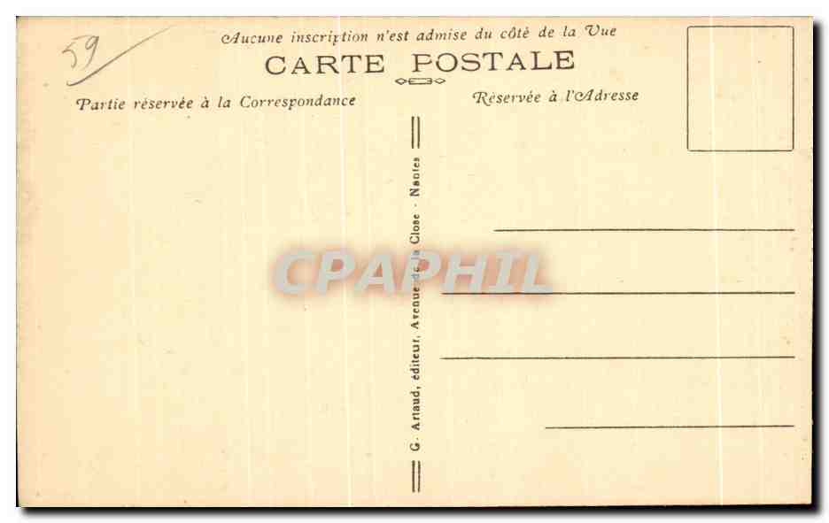 CPA Cambrai La Gare de Cambrai Ville — Rückseite