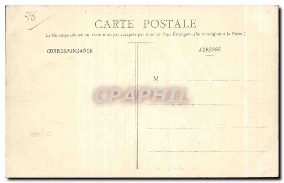 CPA En Morvan Lac des Settons Promenade en barque — Rückseite