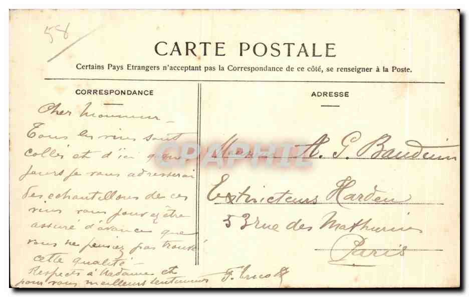 CPA Pouiliy sur Loire le chateau du Nozer — Rückseite