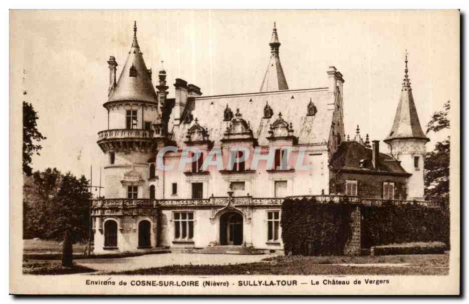 CPA Environs de Cosne Sur Loire (Nievre) Sully La Tour La Chateau de Vergers
