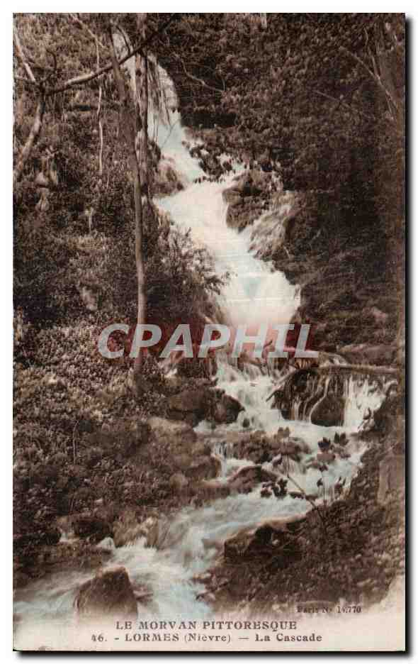 CPA Le Morvan Pittoresque Lormes(Nievre) La Cascade