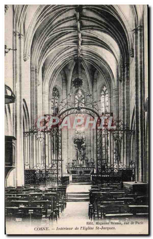 CPA Cosne Interieur de I Eglise st-Jacques