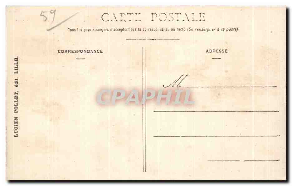 Bergues - Eglise Saint Martin - CPA  — Back