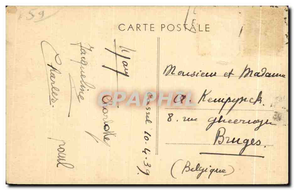 Mont Cassel - Hotel de Ville - CPA  — Rückseite