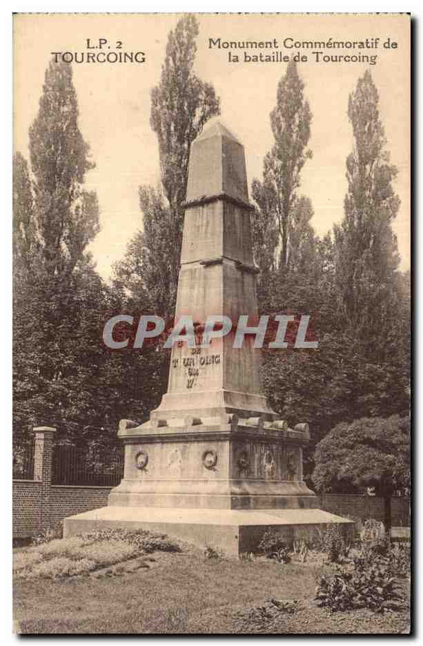Tourcoing - Monument Commemoratif de la Bataille de Tourcoing - CPA 