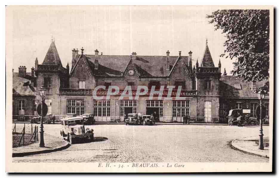 Beauvais - La Gare — Éditeur E. Harmignies, n° 34
