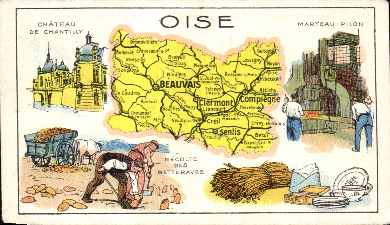 Image Oise - Carte - Geographie Beauvais - 